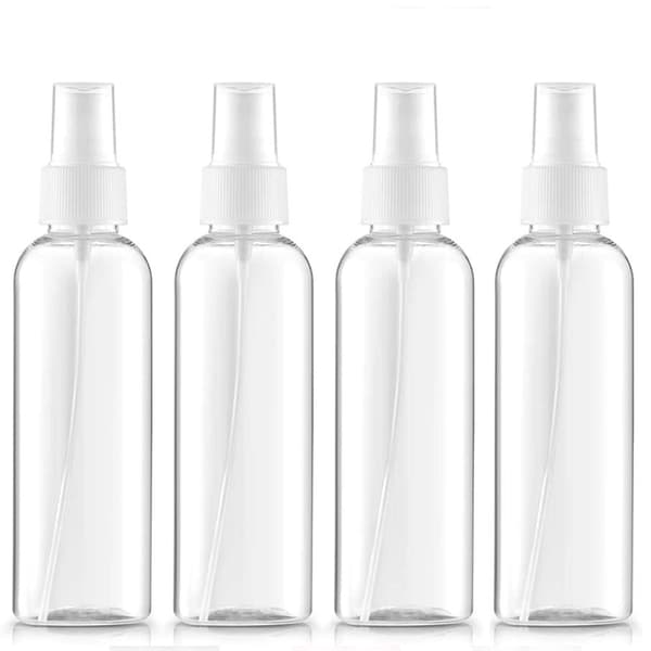 4 stk Tomme Sprayflasker Tomflaske 100ml Reise Fin Tåkespray