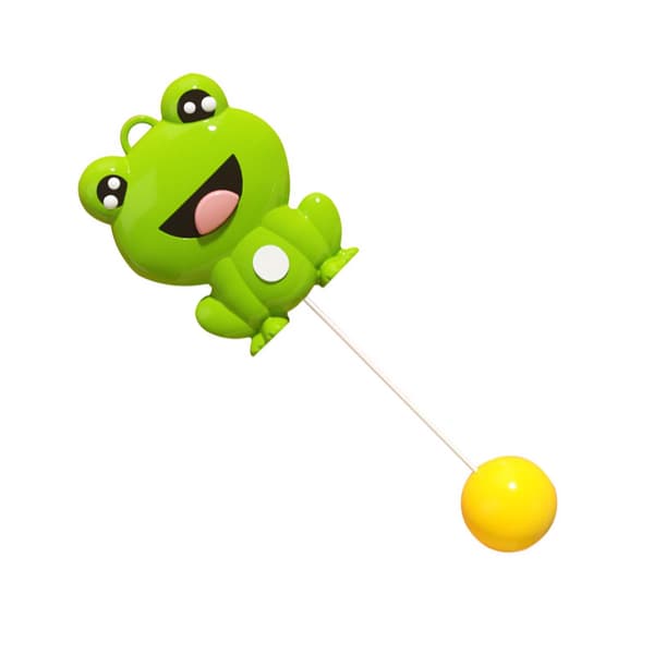 Table Tennis Trainer Indoor Hanging Elastic Shaft Automatic Rebound for Kids Self-Training Frog Style