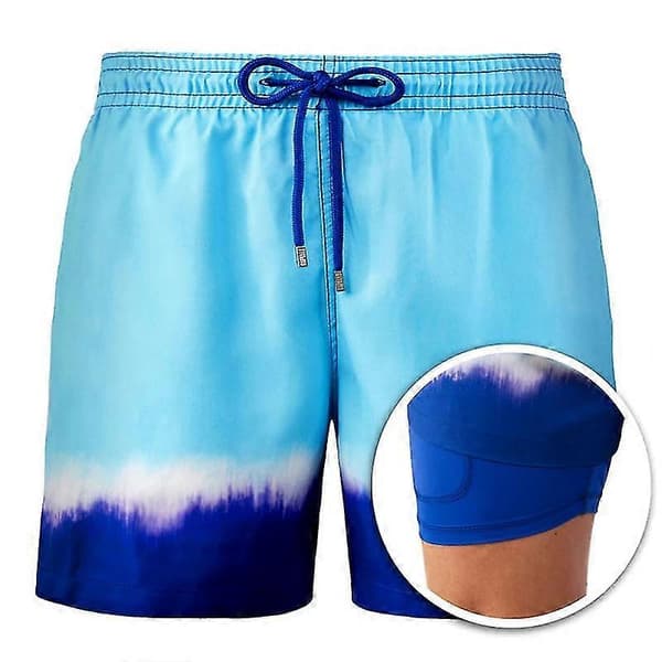 Badeshorts til mænd, hurtigtørrende 5 tommer indersøm strandshorts
