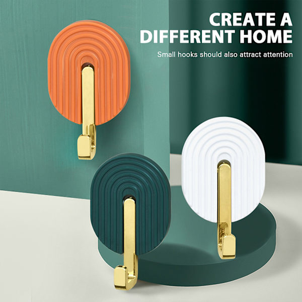 Self-adhesive wall-mounted hook Multifunctional punch-free towel storage hook White 2 Pack White 2 Pack