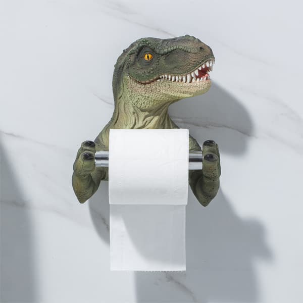 Dinosaurie-tema pappersveranda, badrumsstöd väggmålning, gourmetmatsal, soffrum, krubbrum (vertikal typsnitt)