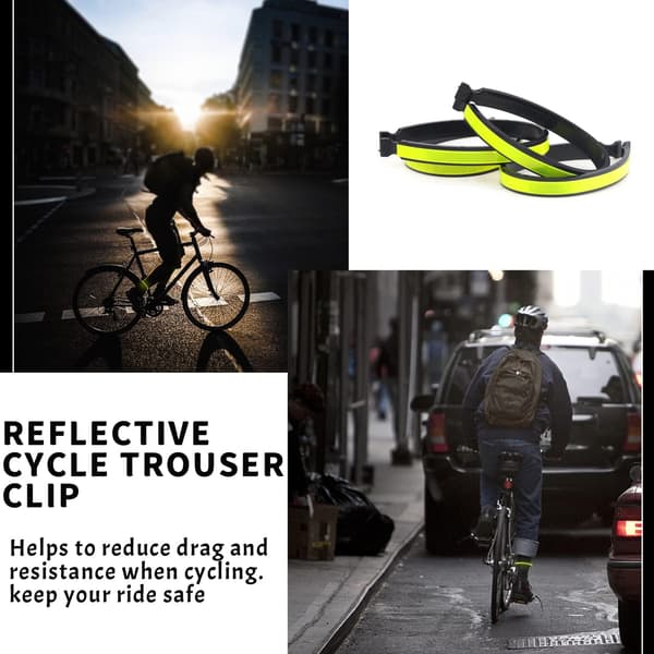 Cykelbuksclips Reflekterende Letvægts Reflekterende Buksclips til Natcykling Jogging
