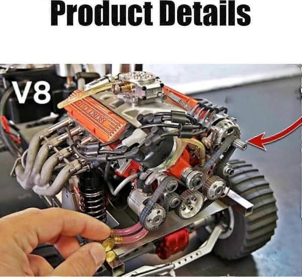Cison V8 Motorkit Gass, Bensin OHV V8 SmallBlock Motormodellsett 2025