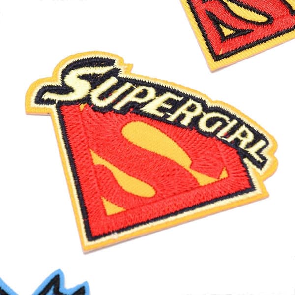 16 Iron-On Patches for Hero Superman Badges, Embroidered Applique Stitches