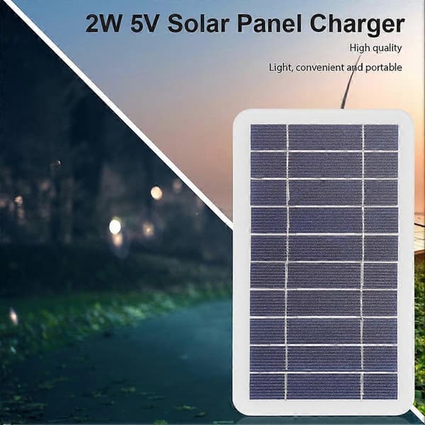 5V Højeffekt USB Solpanel Udendørs Vandtæt Vandring Camping Bærbare Celler Batteri Solcelleoplader til