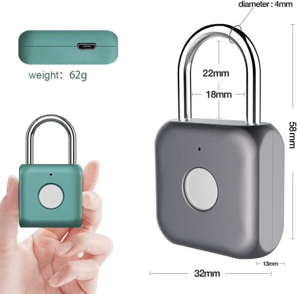 Fingerprint Lock, Electronic Cabinet Lock for Gym, School, Luggage