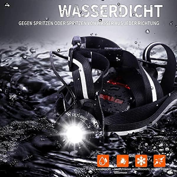 Westgirl Running Light, Chest Light with Adjustable Beam, 500 Lumens, USB Rechargeable Waterproof [DB]