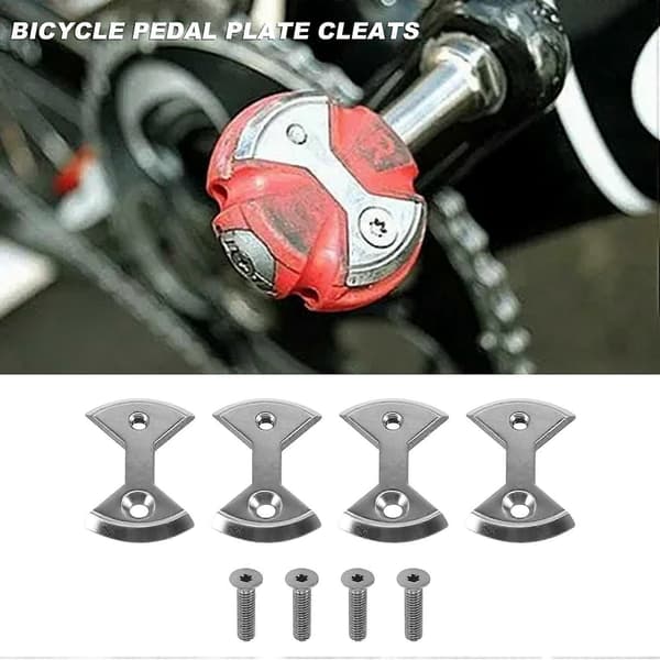 Cykling Pro Titanium Bicycle Pedal Cleats for Zero 4 Cleats 4 Bolts Bicycle Replacement