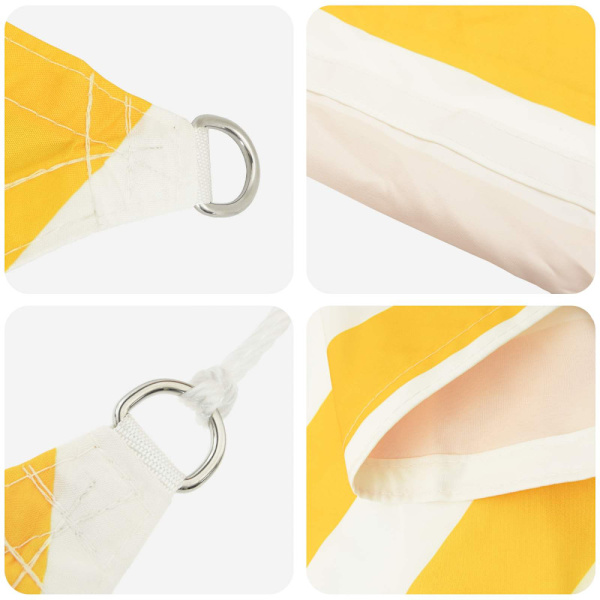 Solseil Gul og Hvit 4 x 2 m 100% polyester oxford