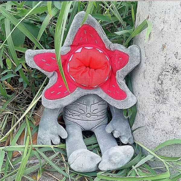 Stranger Things Demogorgon Plyslegetøj Menneskeædende Blomst Dukke - 35CM grå siddende stilling