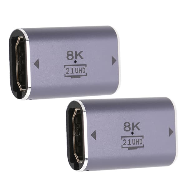 2 kpl HD Multimedia Interface naaras-naaras-liitinsovitin 3D 8K HD -jatkosovitin HDTV-laitteille Projektoreille