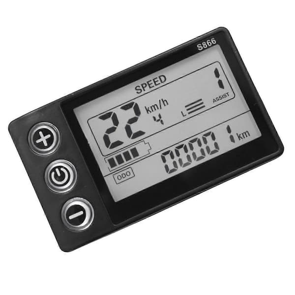 24V 36V 48V 60V S866 Kontrollpanel Dashbord Elsykkel LCD-skjerm for Elektrisk E-sykkel Scooter
