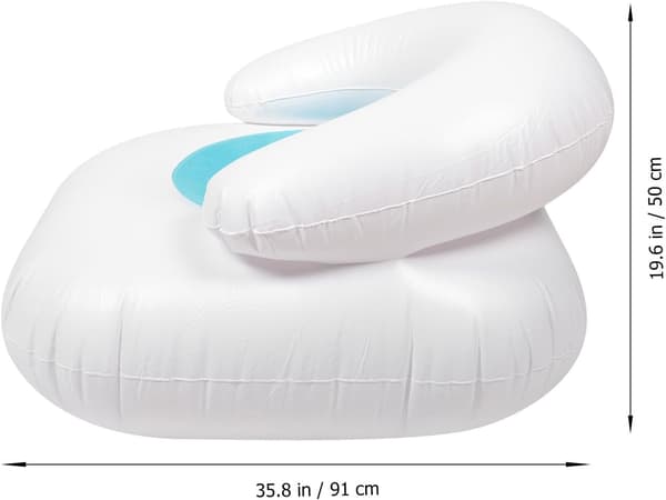 Foldable Inflatable Sofa Bed with Integrated Backrest, Suitable for Indoor and Outdoor Use, 91 x 91 x 50 cm