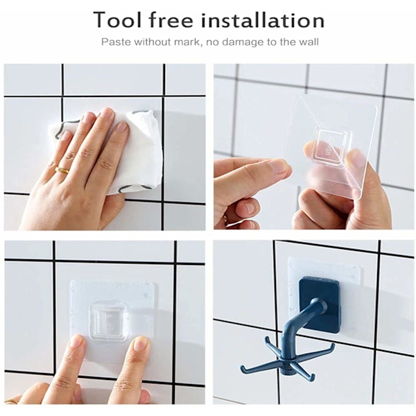 360 Degree Rotating Kitchen Hook Adhesive Hook Kitchen Hook Free Rotation (Adhesive Hook) (2 Pieces)