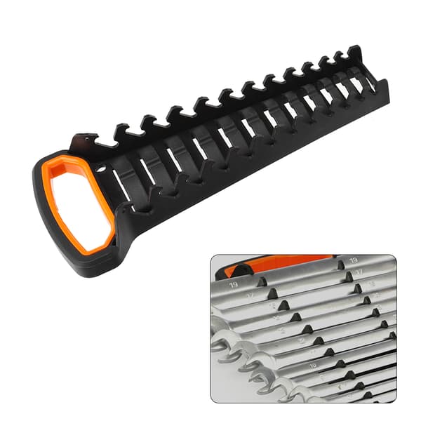 Wrench Sorting Holder Bracket Wrench Organizer Storage Tray Socket Wall Mounted Tool Self-Locking Function (12 Wrench Capacity)
