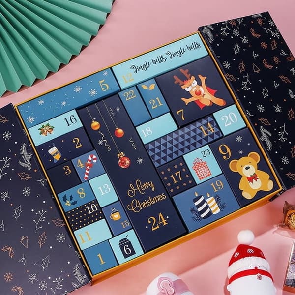 Julnedräkningskalender Blind Box 2025 Ny Julaftons Presentförpackning Liten Presentförpackning Tom Låda