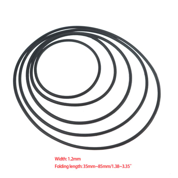 15 stk 1,2x1,2 mm runde assorterte kassettspillerremmer platespiller drivrem