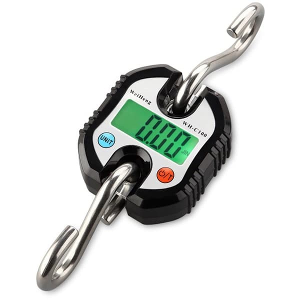Luggage Scale, Suitcase Scale, Hanging Scale, Scale Hook, Digital Kitchen Scale, Crane Scale, 150KG Digital Suitcase Scale with Hook, Black
