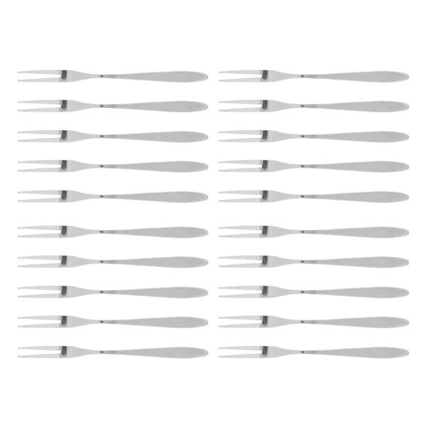 20 Pcs/Set Stainless Steel Fruit Fork Comfortable Long Handle Cake Dessert Fruit Forks