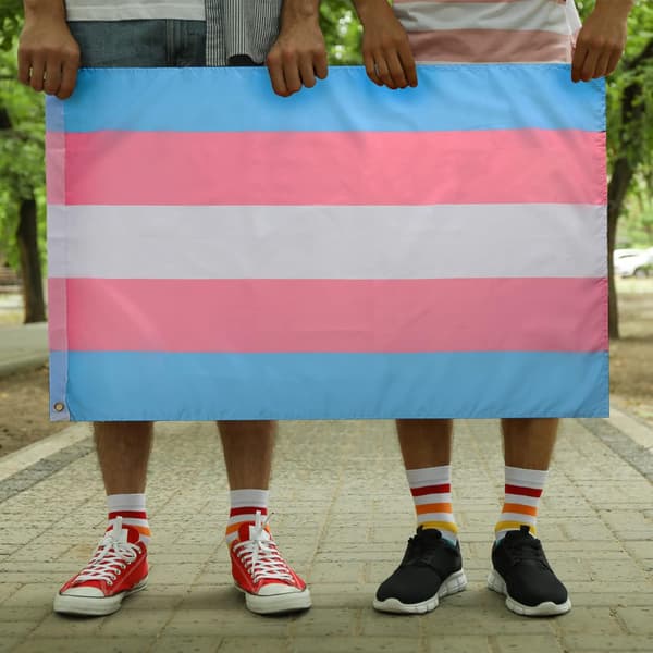 Transgender Flag - Hang on a pole, use as a banner/wall decoration - 90x150cm