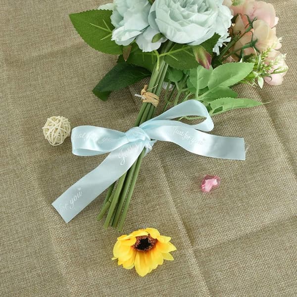 Satengbåndrull med trykk 'Just for You' - For bryllup, jubileum
