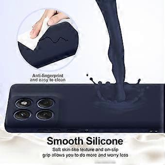 Case for Motorola Edge 60 Pro 5G Compatible with MagSafe Anti-Drop Liquid Silicone Phone Case Dark Blue