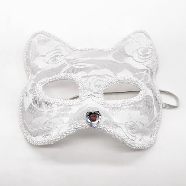 Kattmaskerade maske Luksuriøs sexy kattemaske med perledekorasjon