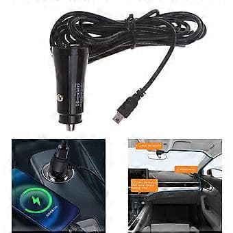 Biloplader QC3.0 USB-udgang 5V3A, 9V2A, 12V1.5A Strømkabel Mini USB-udgang 5V2A Ladekabel