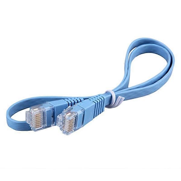 1. RJ45 CAT6 8P8C Flat Ethernet Patch Nettverks Lan Kabel 0.5m Kabel for Datamaskin