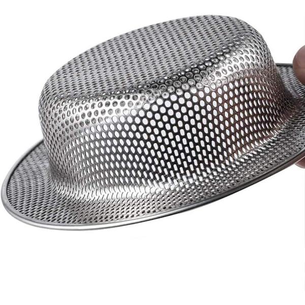 Durable Stainless Steel Sink Strainer with Practical Handle Silver Silver silver