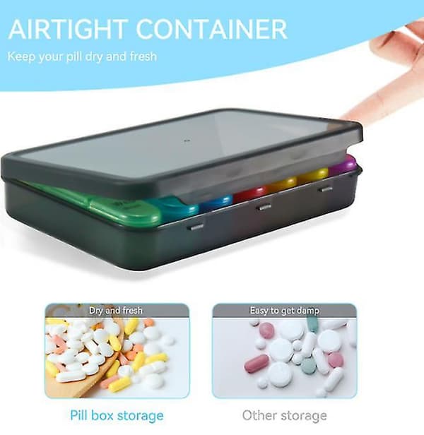 Weekly Pill Organizer 3 Times a Day - Large Pill Box 7 Day Medicine Organizer Pill Case