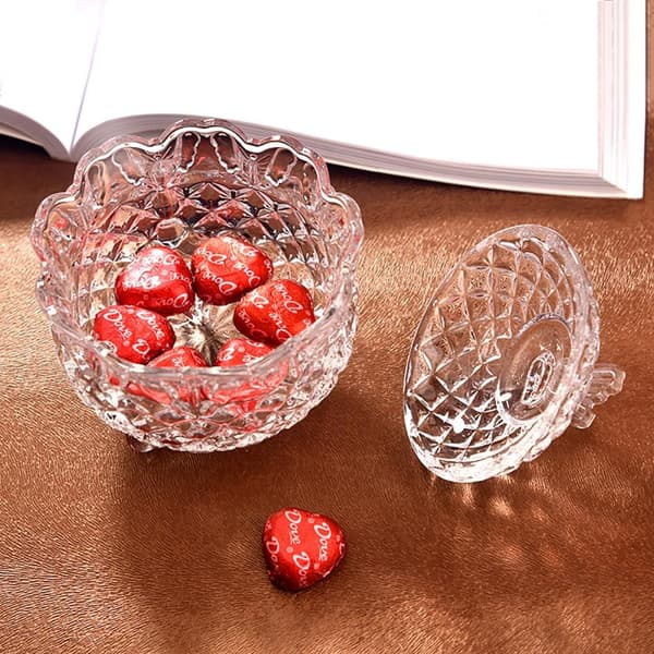 Crystal Jars/Containers for Candy and Snacks with Lids, Jewelry Boxes/Jars, Cookie Jars