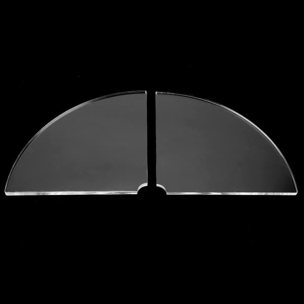 2 Pcs Acrylic Radial Corner Shelf Wall Mounted Floating Shelves Home Decor (Transparent)