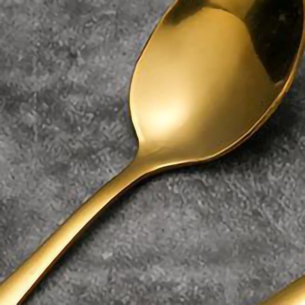 Cutlery Set Portable Stainless Steel Steak Knife Fork Spoon Tableware Thickened Tableware Set Golden Small Spoon