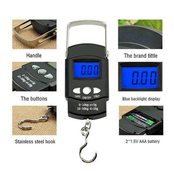 Electronic Luggage Scales, LCD Digital Portable Electronic Fishing Scale