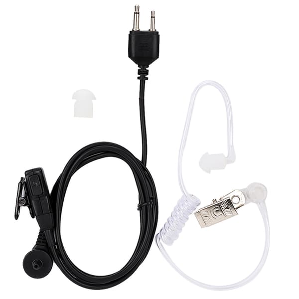 2-benet akustisk slange headset øretelefon PTT MIC til Icom 2-benet modeller Walkie Talkies