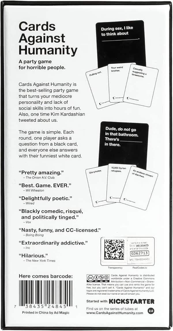 Det nye brætspil Cards Against Humanity Basic Edition 2.0