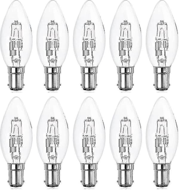 10-pack B15d Halogenlampor, Dimbar 42w C35 Halogen Lampa 42w B15d