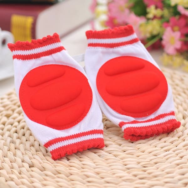 Babyns halkfria knäskydd Andningsbara Baby Crawling Red KLB