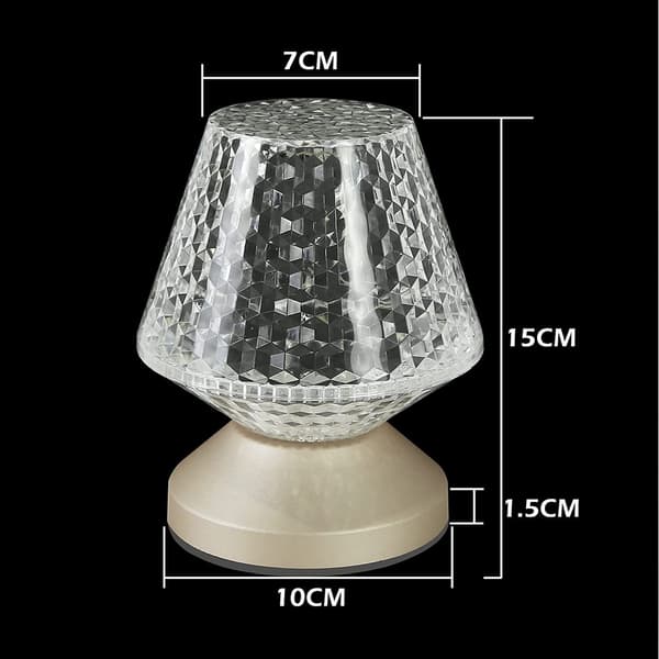 #Bordlampe trådløs bordlampe krystallampe RGB, touch, dæmpbar#