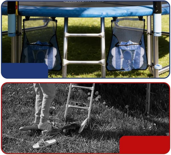 Skopåse för studsmatta, 2 st, väderbeständig, blå, Se référer au descriptif, se beskrivning blå - Blau