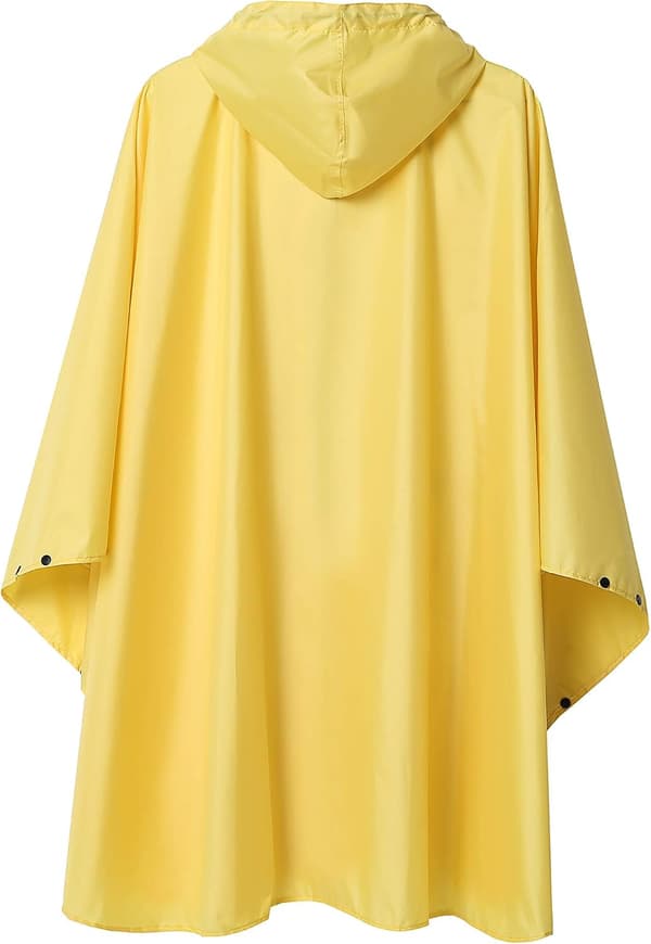 Aikuisten hupullinen ponchotakki taskuilla