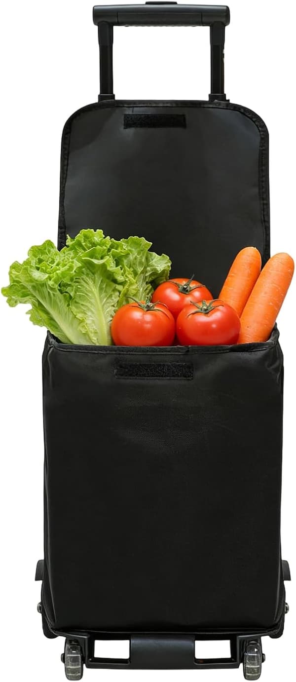 Shoppingvagn, hopfällbar, med hjul, tyst, ca -