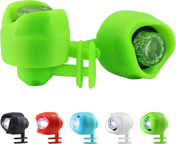 Grønne frontlykter for Croc-sko - 2X Glow in The Dark LED-tresko Sh