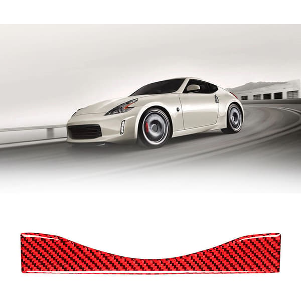 För 370Z 2009-2020 Kuituauto Sub System Navigointiohjauspaneelin tarra Sisätilan lisävarusteet Punainen