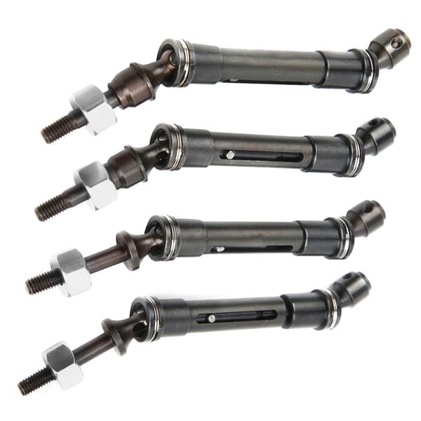Metal CVD Forreste Bageste Drivaksel Transmissionsaksel med Adapter til TRAXXAS SLASHSilver