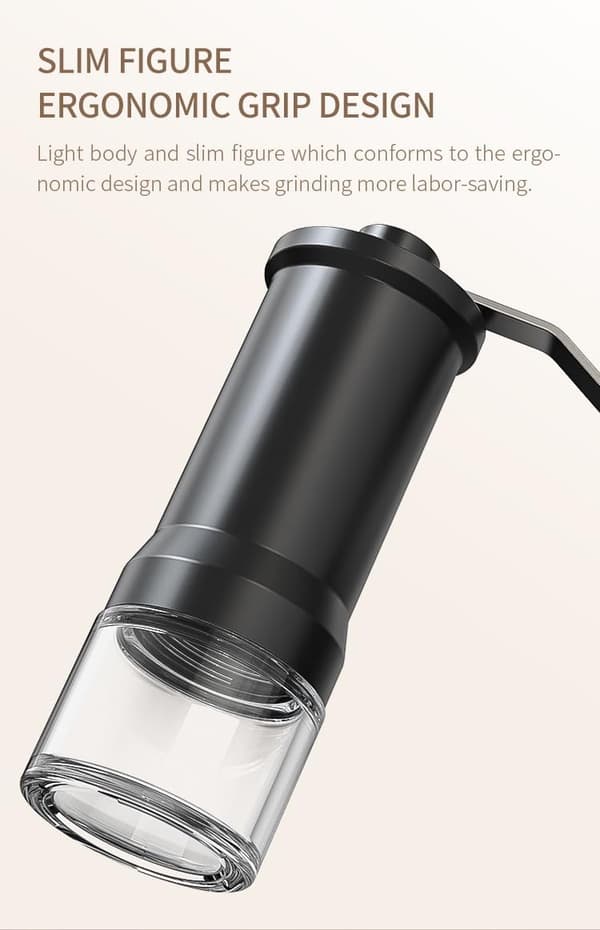 Manual Coffee Grinder, Hand-Operated Coffee Mill with High-Precision Ceramic Conical Burr, 30 Adjustable Settings