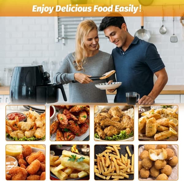 2 silikoneforme til Airfryer - Airfryer tilbehør - BPA-fri - Alternativ til bagepapir - Airfryer forme - Airfryer indsats - Rektangulær ...