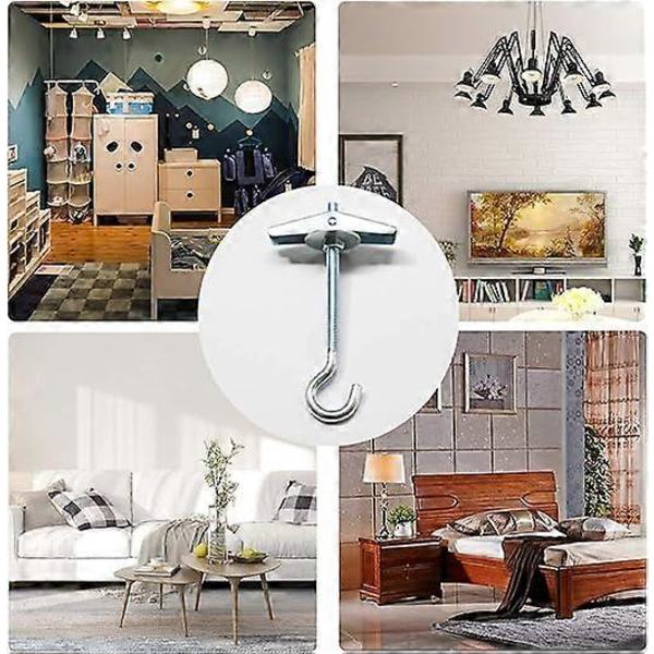 Ceiling Hooks 12-pack Spring Toggle Wing Bolts Wall Mount Ceiling Hooks Heavy Duty Hooks