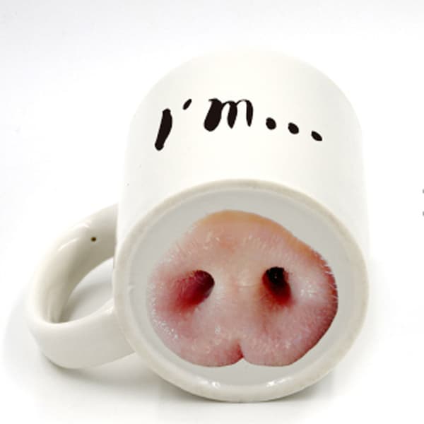 Creative Funny Mug, Ceramic Pig Nose Coffee Cup Tea Cup Novelty Home